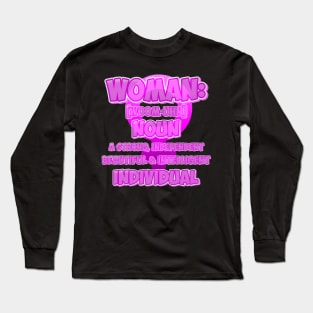 Woman Definition Long Sleeve T-Shirt